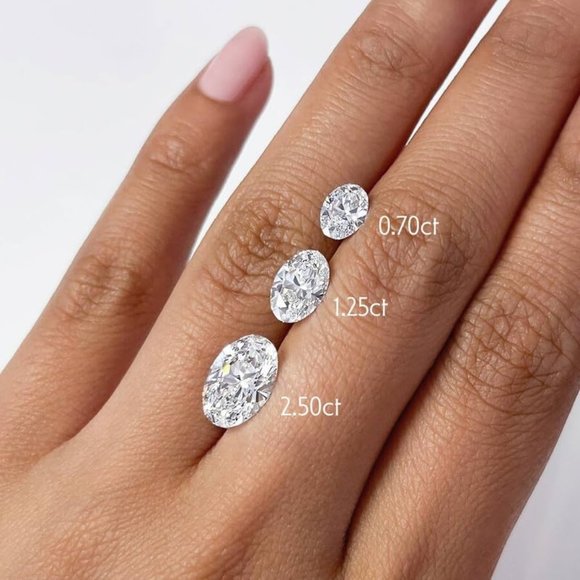 0.90 Ct Oval Cut Natural Earth Mined Diamond Solitaire 4 Prongs Engagement Ring - Picture 4 of 7